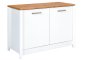 Preview: Spülenschrank SICILIA 130x60cm, Weiß / Artisan Eiche Nb.