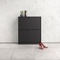 Preview: Schuhschrank SHOES, 2 Klappen - Mattschwarz
