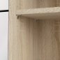 Preview: Schuhschrank SHOES, 3 Klapptüren und 1 Tür - Eiche/Hochglanz Weiß