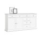 Preview: Sideboard Paris, 3 Türen und 7 Schubladen - Weiß