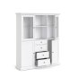 Preview: Highboard Paris, 4 Türen und 4 Schubladen - Weiß