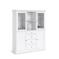 Preview: Highboard Paris, 4 Türen und 4 Schubladen - Weiß