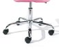 Preview: Drehstuhl BONNIE - Metall verchromt, Mesh pink