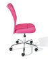 Preview: Drehstuhl BONNIE - Metall verchromt, Mesh pink
