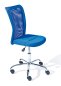 Preview: Drehstuhl BONNIE - Metall verchromt, Mesh blau