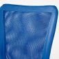 Preview: Drehstuhl BONNIE - Metall verchromt, Mesh blau