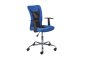 Preview: Drehstuhl DONNY - Metall verchromt - Mesh blau
