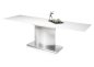 Preview: Esstisch IGOR 180-260x90cm - Super White Glas, Gestell Edelstahl gebürstet