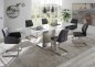 Preview: Esstisch IGOR 180-260x90cm - Super White Glas, Gestell Edelstahl gebürstet
