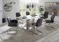 Preview: Esstisch IGOR 180-260x90cm - Super White Glas, Gestell Edelstahl gebürstet