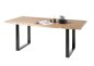 Preview: Esstisch INDIA 180x90cm - Akazienholz massiv - Gestell schwarz