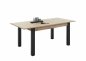 Preview: Esstisch LUCAS 140-210x90cm - Artisan Eiche Dekor - Gestell schwarz