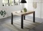 Preview: Esstisch LUCAS 140-210x90cm - Artisan Eiche Dekor - Gestell schwarz