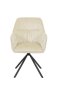 Preview: Sessel AMIRA S - Creme - Gestell Metall Schwarz