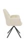 Preview: Sessel AMIRA S - Creme - Gestell Metall Schwarz