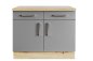 Preview: Anrichte DARIA/DAVOS 100x60cm - Lacklaminat Schiefer/Artisan Eiche Nachbildung