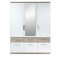 Preview: Drehtürenschrank BOX 3 - 3-trg. - Weiß/Sonoma-Eiche Nb. - 135cm
