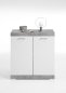 Preview: Kommode BRISTOL 1 XL, Beton Light Atelier/Weiß-Edelglanz