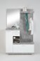 Preview: Kompaktgarderobe BRISTOL 1000, Beton Light Atelier/Weiß Edelglanz