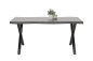 Preview: Esstisch GRETA T  200 x 100 cm - Grau mit Baumkante