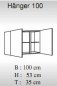 Preview: Hängeschrank SONEA 100x53cm, Sonoma Eiche Dekor / Weiß