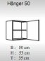 Preview: Hängeschrank SONEA 50x53cm, Sonoma Eiche Dekor / Weiß