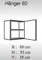 Preview: Hängeschrank GIRONA 60x53cm - Weiß-Weiß