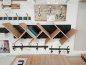 Preview: Wandregal/Wandgarderobe BÜCHEN 2 - Schwarz/Artisan Eiche