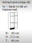 Preview: Kühlgeräteumbauschrank JUDITH 60x212x60cm, Trüffeleiche / Hochglanz-Weiß