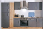 Preview: Hängeschrank DARIA/DAVOS 60x64cm - Artisan Eiche Nachbildung/Lacklaminat Schiefer