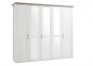 Preview: Drehtürenschrank LUCA 5-trg. - Pinie Weiss-Trüffel Nachbildung - 241cm