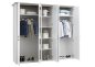Preview: Drehtürenschrank LUCA 5-trg. - Pinie Weiss-Trüffel Nachbildung - 241cm