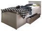 Preview: Bett LUCA 100x200cm - Pinie Weiss/Trüffel Nachbildung
