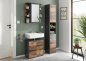 Preview: Hoher Seitenschrank MADOC 4 Old Style dunkel / Matera
