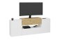 Preview: HIFI/TV Board Olpe 1, Brillantweiß / Artisan Eiche Nb.