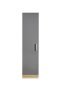 Preview: Seitenschrank DARIA/DAVOS 50 x 200 x 60 cm - Artisan Eiche Nachbildung/Lacklaminat Schiefer