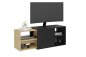 Preview: HIFI/TV Board SLIDE 2 - Schwarz Perl / Artisan Eiche