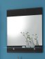 Preview: Bad-Wandspiegel CHROME, MDF Grau-Metallic Hochglanz Nachbildung