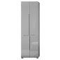 Preview: Garderobenhochschrank THESSA - Grau/Grau Hochglanz