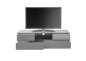 Preview: TV Lowboard THESSA, Grau/Grau Hochglanz