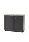 Preview: Waschbeckenunterschrank TOSKANA, Grau/Timber Wood Nachbildung