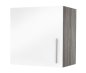 Preview: Hängeschrank JUDITH 50x64cm, Trüffeleiche / Hochglanz-Weiß
