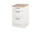 Preview: Topfschrank MATRIX 50x60cm, Weiß / Weiß Kassette