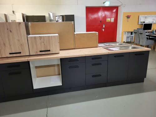 Topfschrank LAVIA 50x60cm, Lava / Artisan Eiche Nachbildung