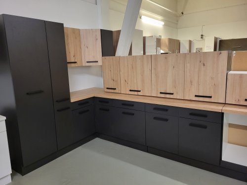 Eck-Hängeschrank LAVIA 60x64cm, Lava / Artisan Eiche Nachbildung
