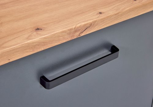 Spülenschrank VENETO 130x60cm, Anthrazit / Artisan Eiche Nb.