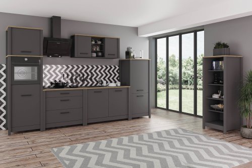 Geräteschrank 2 VENETO 70x167cm, Anthrazit / Artisan Eiche Nb.
