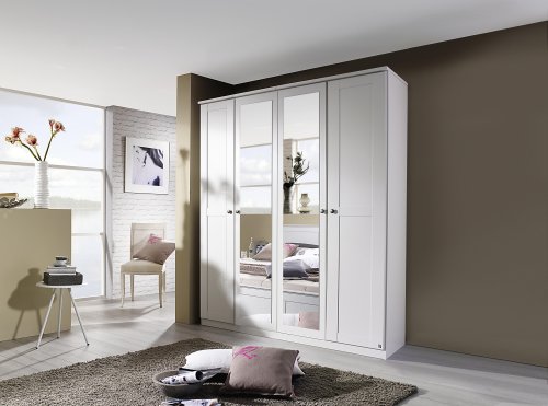 Drehtürenschrank ROSENHEIM, 4-trg., 2 Spiegeltüren