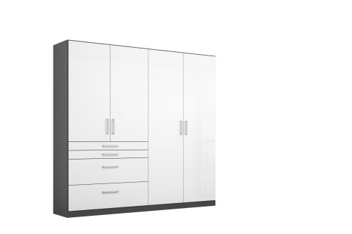 Drehtürenschrank HOMBURG, 4-trg., 4 Schubkästen