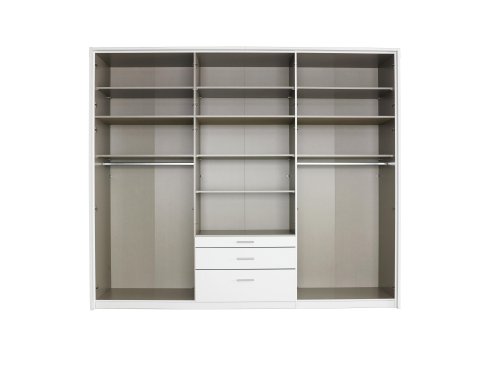 Drehtürenschrank HILDESHEIM, 12-trg., 3 Schubkästen